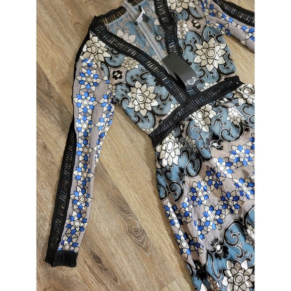 NEW -  For The Love Of Lemons XS Juliet Maxi Dress Silk Blend Jade Bodysuit - Picture 4 of 16